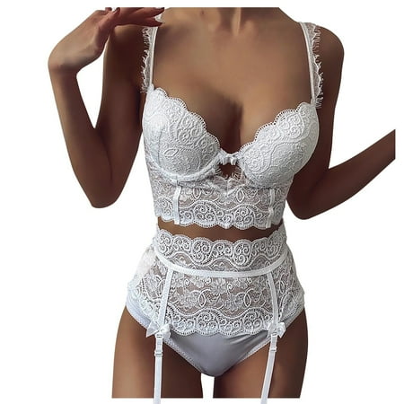 DENGDENG Women Lace Hollow Out Lingerie Set Sexy Solid Bra and Panty Sets for Women
DENGDENG Women Lace Hollow Out Lingerie Set Sexy Solid Bra and Panty Sets for Women