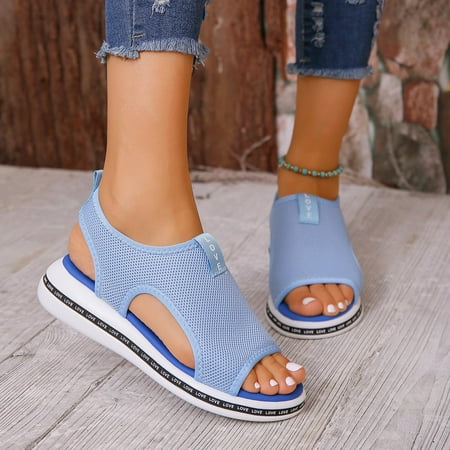 Sawvnm Summer New Mesh Thick Bottom Soft Bottom Casual Sports Shoes Women s Fish Mouth Sandals on Clearance
Sawvnm Summer New Mesh Thick Bottom Soft Bottom Casual Sports Shoes Women s Fish Mouth Sandals on Clearance