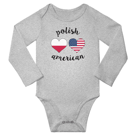 Polish and American Love Heart Baby Long Slevve Bodysuit Unisex Gifts (Gray 3-6 Months)
Polish and American Love Heart Baby Long Slevve Bodysuit Unisex Gifts (Gray 3-6 Months)
