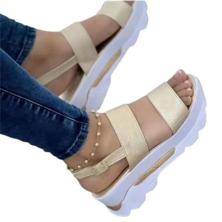 Open Toe Ankle Strap Platform Sandals Breathable Ankle-Strap Shoes for Comfort Summer Outdoor Beach Sandal Shoes 39 Gold
Open Toe Ankle Strap Platform Sandals Breathable Ankle-Strap Shoes for Comfort Summer Outdoor Beach Sandal Shoes 39 Gold