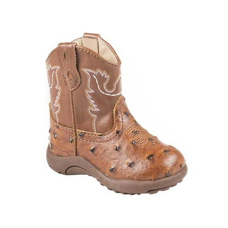 Roper Infant Girls Cowbaby Bumps Embroidery Round Toe Boots Mid Calf