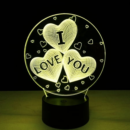 3D Lamp Visual Light Effect Touch Switch & Colors Changes Night Light (I LOVE YOU Heart)
3D Lamp Visual Light Effect Touch Switch & Colors Changes Night Light (I LOVE YOU Heart)