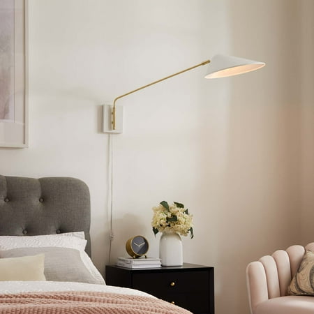 Journey 24 Swing Arm Wall Sconce in White 
Journey 24 Swing Arm Wall Sconce in White