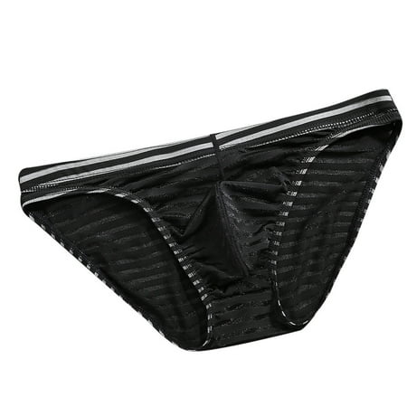 QIIBURR Sexy Mens Underwear Mens Underwear Striped Underwear Underwear Seamless Panties Underwear Ice Silk