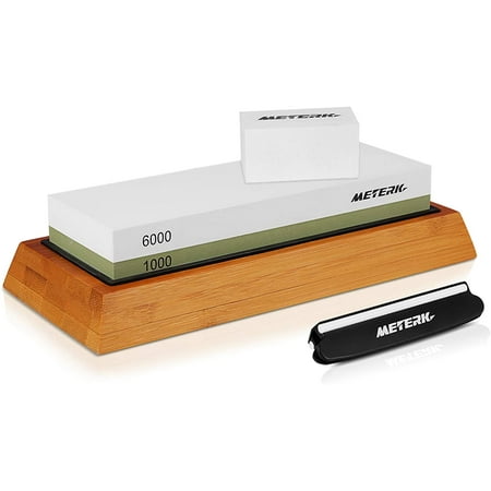 Meterk Sharpening Stone Premium Whetstone Dual Side Grit 1000/6000 Knife Sharpener Stone Sharpening Stone Set for Home & Kitchen
Meterk Sharpening Stone Premium Whetstone Dual Side Grit 1000/6000 Knife Sharpener Stone Sharpening Stone Set for Home & Kitchen