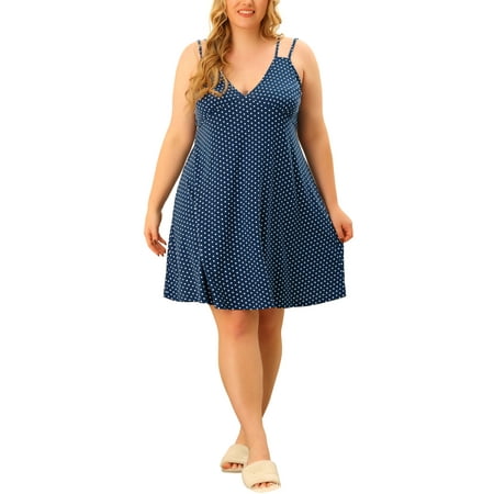Unique Bargains Women s Plus Size Sleep Dress Cami Knit Polka Dots Nightgown Lingerie
Unique Bargains Women s Plus Size Sleep Dress Cami Knit Polka Dots Nightgown Lingerie