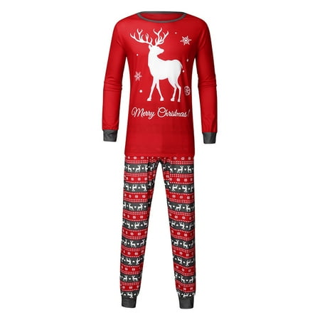 Merqwadd Family Matching Christmas Pajamas Sets Red Long Sleeve Round Neck Tops Elk Print Pants
Merqwadd Family Matching Christmas Pajamas Sets Red Long Sleeve Round Neck Tops Elk Print Pants