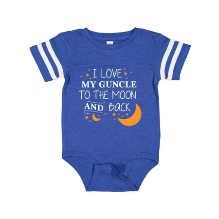 Inktastic I Love My Guncle to the Moon and Back Gift Baby Boy or Baby Girl Bodysuit