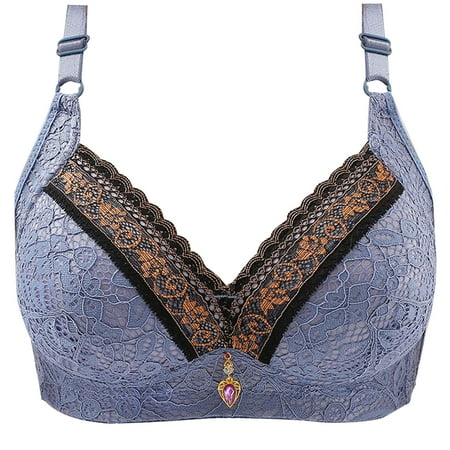 Womens Floral Lace Wire-Free Bra Comfortable Push Up Breathable Summer Everyday Underwear Bras Adjustable Strap (Medium Blue)
Womens Floral Lace Wire-Free Bra Comfortable Push Up Breathable Summer Everyday Underwear Bras Adjustable Strap (Medium Blue)