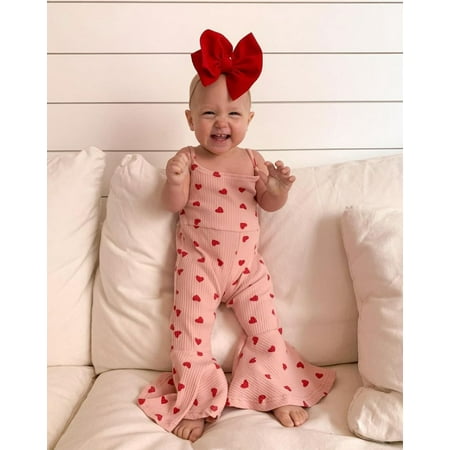 Sunisery Sweet Kids Baby Girl Jumpsuit Summer Hearts Print Round Neck Sleeveless Romper Flare Pants Baby Outfit
Sunisery Sweet Kids Baby Girl Jumpsuit Summer Hearts Print Round Neck Sleeveless Romper Flare Pants Baby Outfit