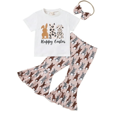 Ma&Baby Easter Kid Girls 2Pcs Clothes Set Short Sleeve Rabbit Print T-shirt Flare Pants with Bowknot Headband 1-6 Years
Ma&Baby Easter Kid Girls 2Pcs Clothes Set Short Sleeve Rabbit Print T-shirt Flare Pants with Bowknot Headband 1-6 Years
