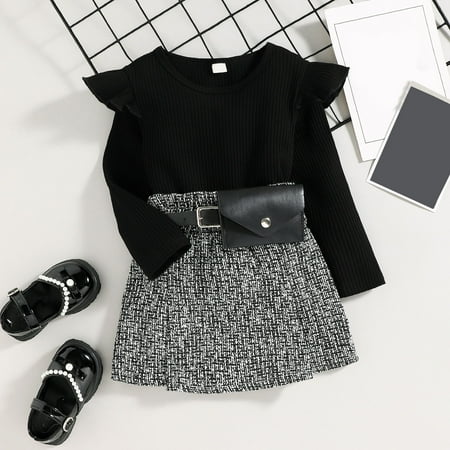 Leutsin Baby Girls Fall Winter Round-Neck Blouses And Skirt With Belt Bag Baby Fashion Suit
Leutsin Baby Girls Fall Winter Round-Neck Blouses And Skirt With Belt Bag Baby Fashion Suit