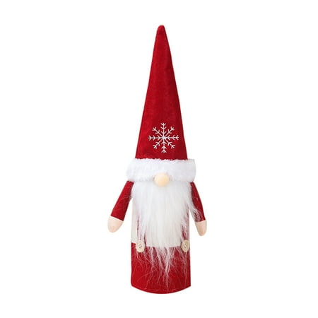 NICEXMAS Christmas Non-woven Fabric Wine Bottle Cover Faceless Doll Champagne Bag Red Skirt Wine Bottle Decor (Male)
NICEXMAS Christmas Non-woven Fabric Wine Bottle Cover Faceless Doll Champagne Bag Red Skirt Wine Bottle Decor (Male)