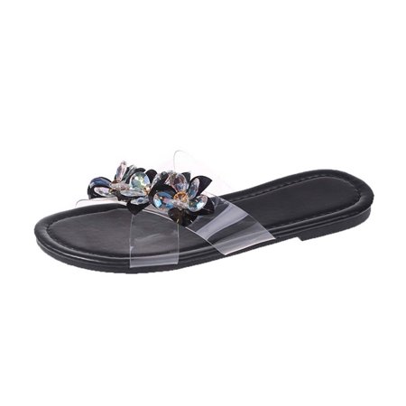 Women s Summer Casual Slippers Fashion Rhinestone Flower Decoration Beach Flat Slippers
Women s Summer Casual Slippers Fashion Rhinestone Flower Decoration Beach Flat Slippers