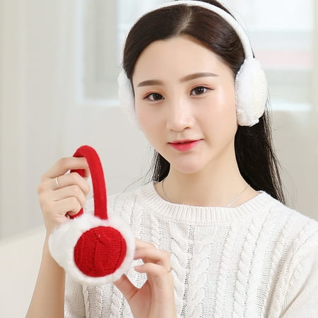 Archer Fashion Women Autumn Winter Warm Plush Knitted Earmuff Ear Warmer Accessory Gift