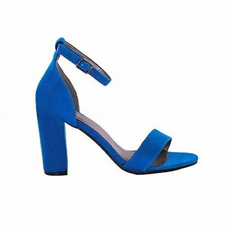 Destina Way Delight High Heels Closed Back Sandals Blue 9 W
