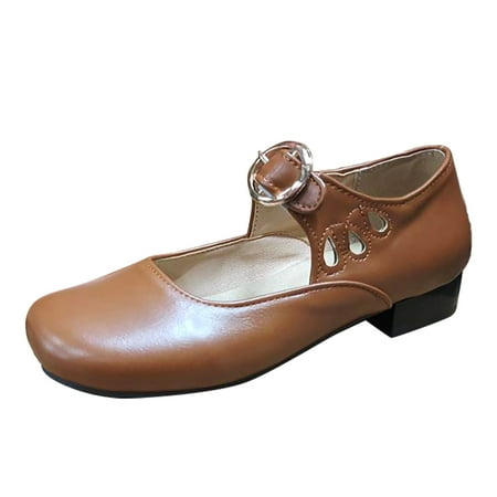 Vedolay Women Casual Shoes Leisure Women s Four Seasons Solid Color Non Slip Square Heels Round Business Casual Shoes For Women(Brown 7.5)
Vedolay Women Casual Shoes Leisure Women s Four Seasons Solid Color Non Slip Square Heels Round Business Casual Shoes For Women(Brown 7.5)