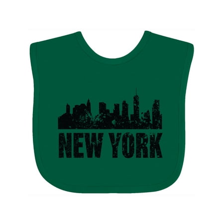 Inktastic New York Skyline Grunge Gift Baby Boy or Baby Girl Bib