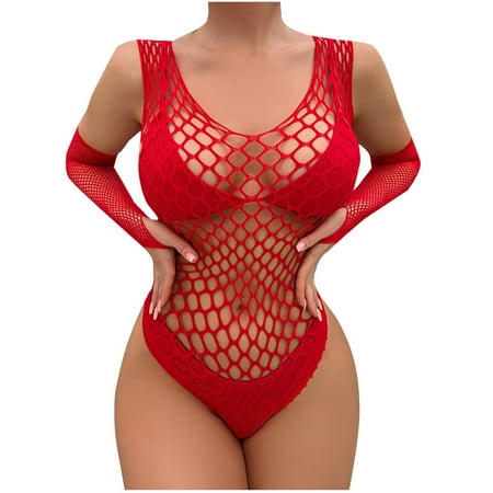 BIZIZA Womens Teddy Bodysuit Mesh One Piece Sexy Lingerie Babydoll See Through Red One Size
BIZIZA Womens Teddy Bodysuit Mesh One Piece Sexy Lingerie Babydoll See Through Red One Size