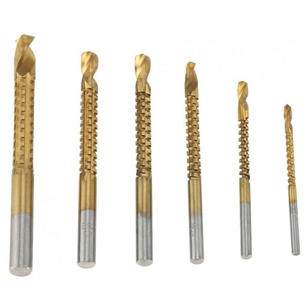 6Pcs HSS Titanium Coated Drill Bit Woodworking Wood Aluminum Plastic Hole Grooving Tool
6Pcs HSS Titanium Coated Drill Bit Woodworking Wood Aluminum Plastic Hole Grooving Tool