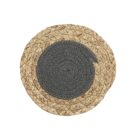 Tray Mat Anti-hot Non-slip Round Shape Janpanese Style Tray Mat for Kitchen