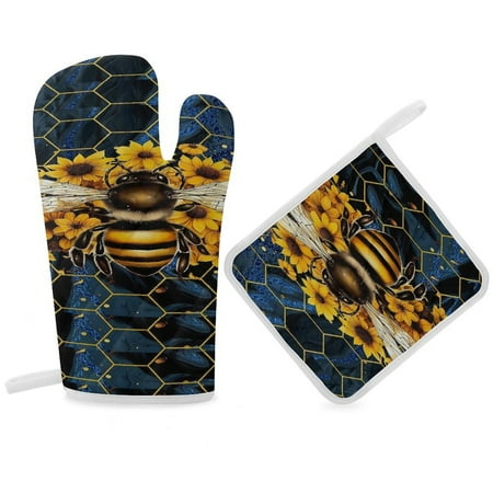Watercolor Bumblebee With Yellow Sunflowers Oven Gloves And Pots Stand Set Oven Gloves And Pot Racks Pot Racks And Oven Gloves Set 
Watercolor Bumblebee With Yellow Sunflowers Oven Gloves And Pots Stand Set Oven Gloves And Pot Racks Pot Racks And Oven Gloves Set