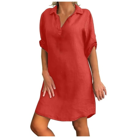 Pianpianzi Cotton Maternity Dresses for Women Casual Summer Slimming Dress Womens Holiday Dresses Fashion Women Plus Size Solid Cotton Linen Turn Down Collar Loose Shirt Dress
Pianpianzi Cotton Maternity Dresses for Women Casual Summer Slimming Dress Womens Holiday Dresses Fashion Women Plus Size Solid Cotton Linen Turn Down Collar Loose Shirt Dress
