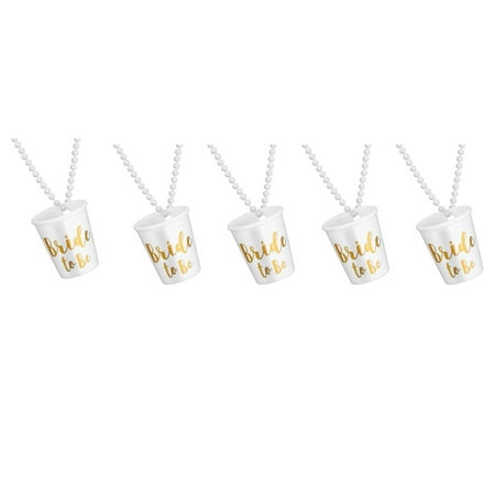 Xigeapg 5 Pcs Team Bride to Be Cup Plastic Shot Glasses Necklace Beads Drinking Cups for Wedding Bridal Shower(White)
Xigeapg 5 Pcs Team Bride to Be Cup Plastic Shot Glasses Necklace Beads Drinking Cups for Wedding Bridal Shower(White)