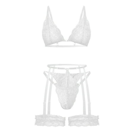 〖Roliyen〗Lingerie For Women Lace Lingerie V-Neck Bra Thong With Garter Underwear Pajamas Suit Set
〖Roliyen〗Lingerie For Women Lace Lingerie V-Neck Bra Thong With Garter Underwear Pajamas Suit Set