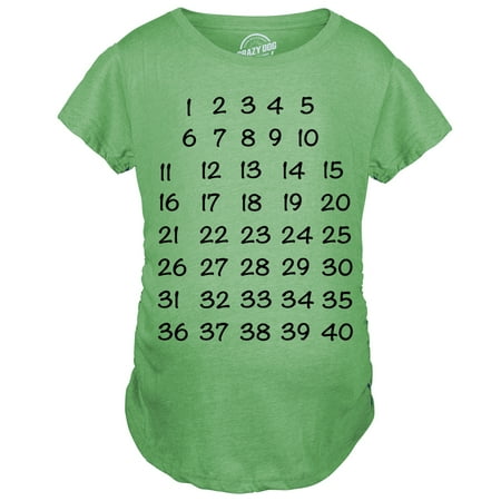Maternity Calendar Countdown Pregnancy Tee Mark Off Baby Announcement Tshirt (Green) - XXL
Maternity Calendar Countdown Pregnancy Tee Mark Off Baby Announcement Tshirt (Green) - XXL