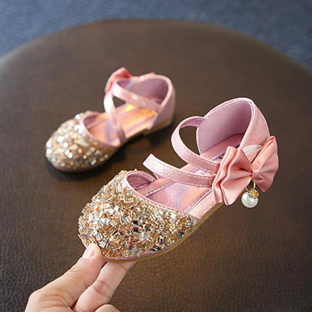 Summer Girl Sequin Bow Sandals Sweet Princess Shoes