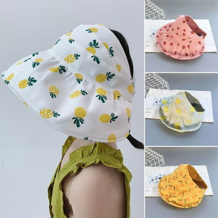 rygai Empty Top Kids Sun Hat Cute Soft-touching Cartoon Fruit Print Sun Cap Outdoor Supplies White
rygai Empty Top Kids Sun Hat Cute Soft-touching Cartoon Fruit Print Sun Cap Outdoor Supplies White