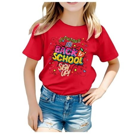 Shirts for Girls Kids School Season Back To School Season Printed Casual Short Sleeve T Shirts Toddler Dinosaur Clothes Tops 6-7 Years
Shirts for Girls Kids School Season Back To School Season Printed Casual Short Sleeve T Shirts Toddler Dinosaur Clothes Tops 6-7 Years
