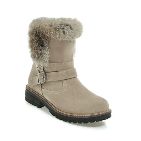 Fangasis Women Winter Snow Boots Mid Calf Warm Faux Fur Lined Boots Slip on Fashion Bootie
Fangasis Women Winter Snow Boots Mid Calf Warm Faux Fur Lined Boots Slip on Fashion Bootie
