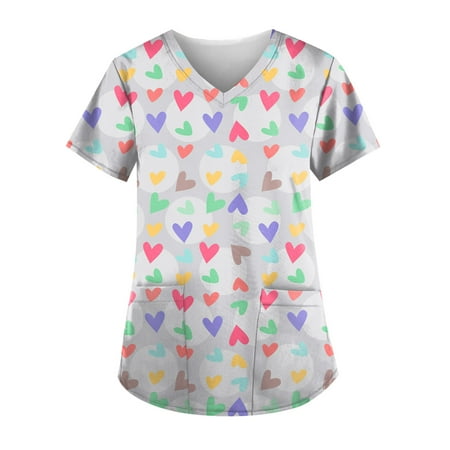 DNDKILG Scrubs Top for Women Casual Professionals Uniform Graphic V Neck T Shirt Pockets Working Nursing Scrubs M
DNDKILG Scrubs Top for Women Casual Professionals Uniform Graphic V Neck T Shirt Pockets Working Nursing Scrubs M