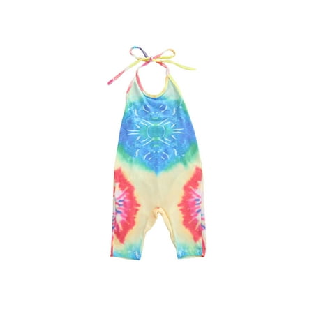 Toddler Baby Girl Tie-Dye Romper Halter Strap Backless Sleeveless Pocket Jumpsuit Casual Outside Bodysuit
Toddler Baby Girl Tie-Dye Romper Halter Strap Backless Sleeveless Pocket Jumpsuit Casual Outside Bodysuit