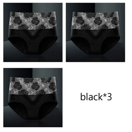 

L-5XL Women s Panties Female Underpants Cotton Underwear High Waist Panties Sexy Lingeries Soft Briefs Plus Size Pantys 3PCS/Lot