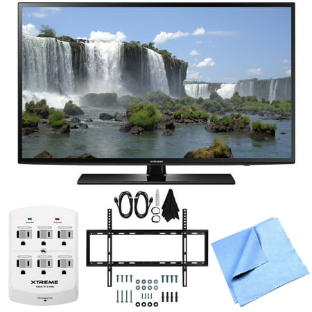 Samsung UN40J6200 40-Inch Full HD 1080p 120hz Smart LED TV Mount/Hook-Up Bundle includes 40-Inch HD Smart TV, Slim Flat Wall Mount Bundle Kit, 6 Outlet Wall Tap w/ 2 USB Ports and Beach Camera Cloth