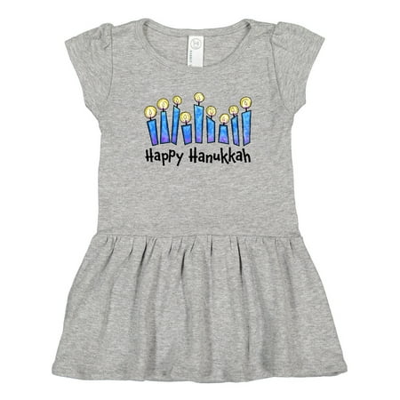 Inktastic Happy Hanukkah with Lit Candles Gift Toddler Girl Dress