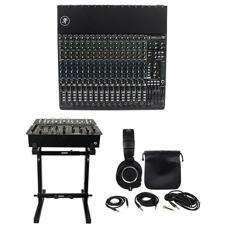 mackie 1604vlz4 16-ch compact analog mixer w/ 16 onyx preamps+stand+headphones