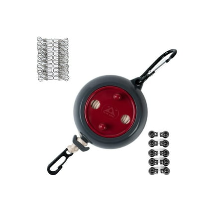 Camping Clothesline No Drill Laundry Drying Rope for Hotels Camping Bathroom Red 8m with Clip