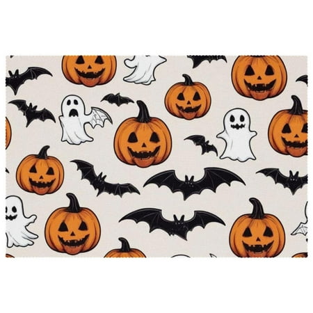 HOHODIY Rectangular Halloween Placemats Non-Slip Heat Resistant Place Mats Machine Washable 12 x 18 Table Mats for Party Kitchen Dining Home Decor Pumpkin Ghost
HOHODIY Rectangular Halloween Placemats Non-Slip Heat Resistant Place Mats Machine Washable 12 x 18 Table Mats for Party Kitchen Dining Home Decor Pumpkin Ghost