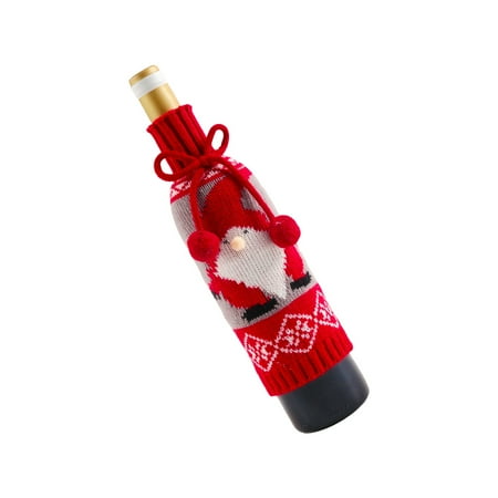 ELENXS Bottle Cover Christmas Party Bowknot Bottle Bag Knitting Table Decoration Wine Protector Santa Claus
ELENXS Bottle Cover Christmas Party Bowknot Bottle Bag Knitting Table Decoration Wine Protector Santa Claus