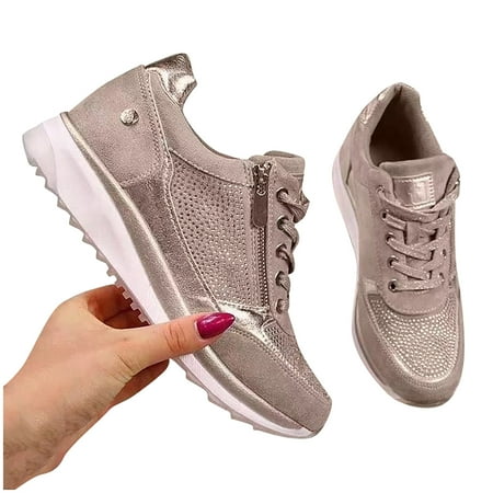 Aoochasliy Womens Shoes Athletic Sneaker Fashion Casual Pumps Thick Bottom Hot Drilling Zipper Lacing Sports Shoes Saving Clearance
Aoochasliy Womens Shoes Athletic Sneaker Fashion Casual Pumps Thick Bottom Hot Drilling Zipper Lacing Sports Shoes Saving Clearance