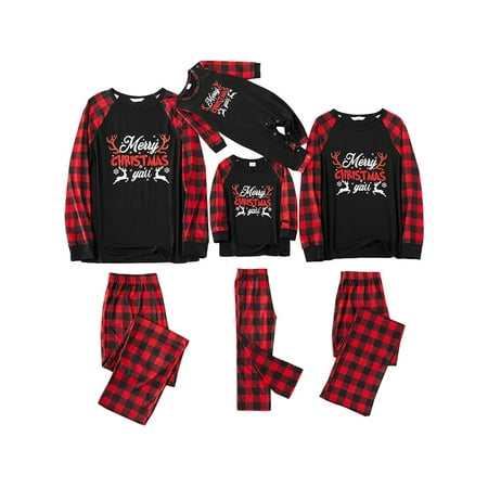 wybzd Merry Christmas Matching Family Pajamas Sets Plaid Printed Long Sleeve Tops and Pant Xmas Holiday Sleepwear Loungewear
wybzd Merry Christmas Matching Family Pajamas Sets Plaid Printed Long Sleeve Tops and Pant Xmas Holiday Sleepwear Loungewear