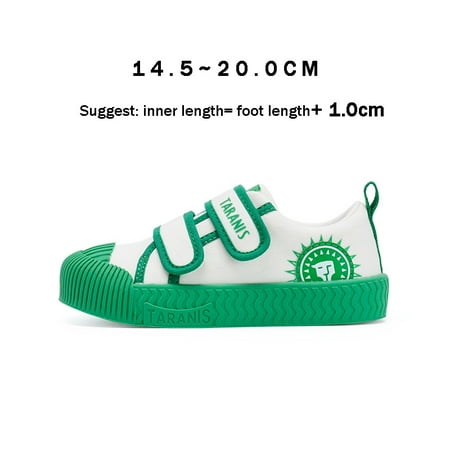 TARANIS Double Velcro Fashion Round Toe Versatile Kids Canvas Shoes