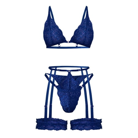Roliyen Lingerie For Women Lace Lingerie V-Neck Bra Thong With Garter Underwear Pajamas Suit Set Nightgowns For Women
Roliyen Lingerie For Women Lace Lingerie V-Neck Bra Thong With Garter Underwear Pajamas Suit Set Nightgowns For Women