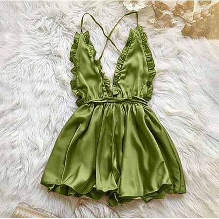 NECHOLOGY Women s Sexy Dress With Wooden Ear Edge Deep V Neck Neck Tie Backless Sexy Lingerie Nightdress Floral Lingerie Corset Underwear Green X-Large
NECHOLOGY Women s Sexy Dress With Wooden Ear Edge Deep V Neck Neck Tie Backless Sexy Lingerie Nightdress Floral Lingerie Corset Underwear Green X-Large