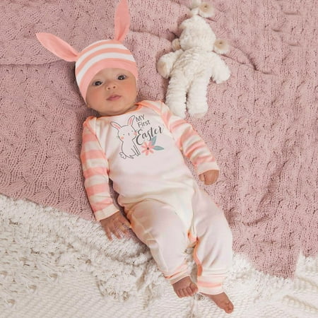 RPVATI Baby Boys Girls Infant Hat Summer Full Rompers Striped Bunny Printed Clothes Easter Long-Sleeve Jumpsuit 0-18M
RPVATI Baby Boys Girls Infant Hat Summer Full Rompers Striped Bunny Printed Clothes Easter Long-Sleeve Jumpsuit 0-18M