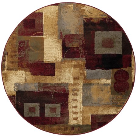 Alise Rugs Infinity Contemporary Abstract Round Area Rug - 5'3 x 5'3
